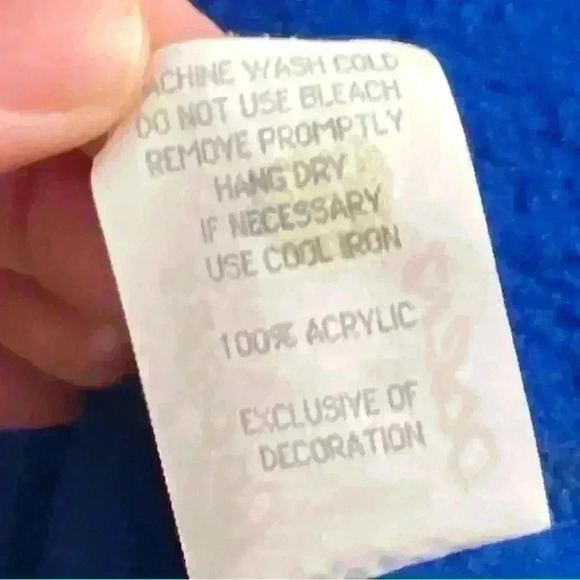 Vintage Full Length Embroidered Pullover Robe Gown Teddy Bears & Hearts Size M - Picture 7 of 7